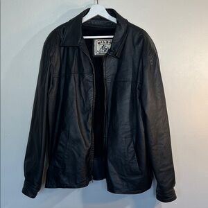 Wilda Men's Classic Black Leather Jacket